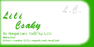 lili csaky business card